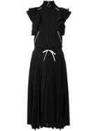 Facetasm Pleated Midi Dress - Black