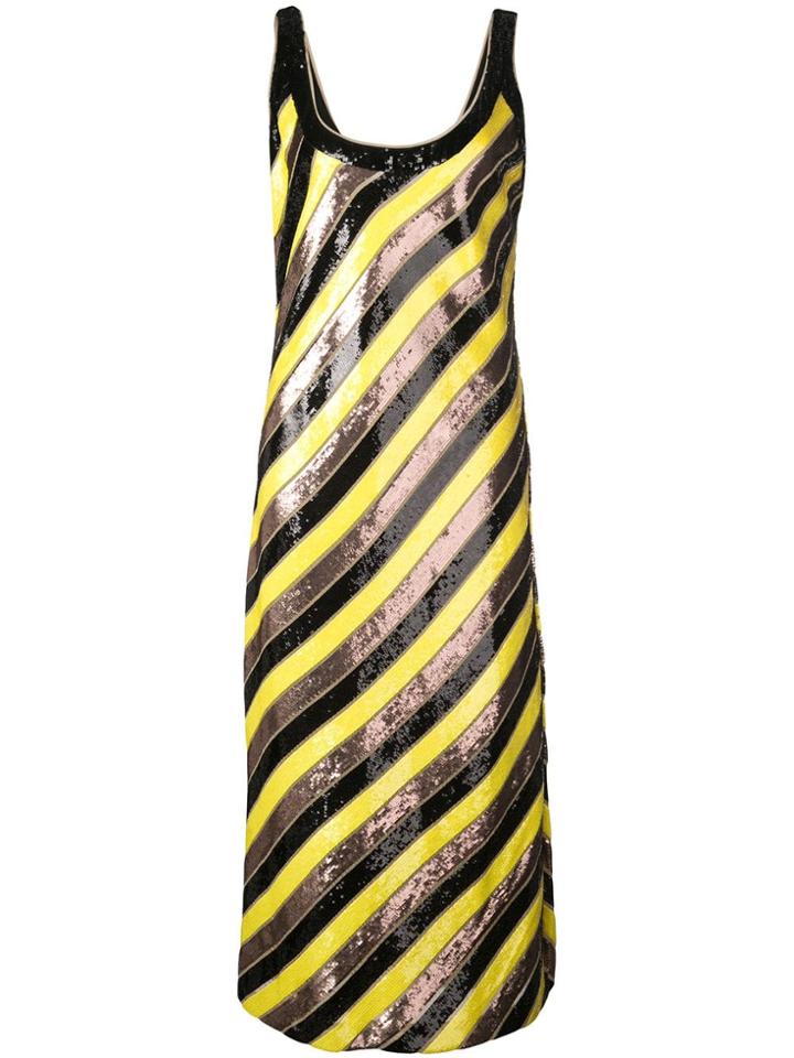 Dvf Diane Von Furstenberg Luisa Sequinned Dress - Yellow