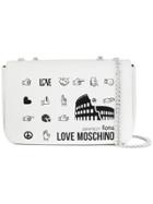 Love Moschino Printed Shoulder Bag - White