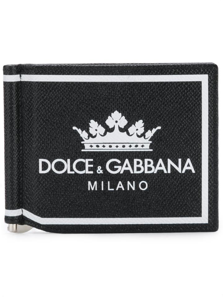 Dolce & Gabbana Crown Logo Card Holder - Black