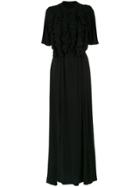 Olympiah Ruffled Maxi Dress - Black