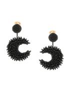 Oscar De La Renta Moon Crescent Drop Earring - Black