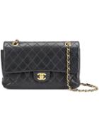 Chanel Vintage Medium Double Flap Shoulder Bag, Women's, Blue