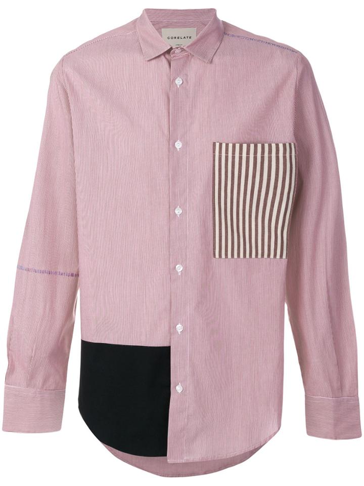 Corelate Patch Embellished Shirt - Red