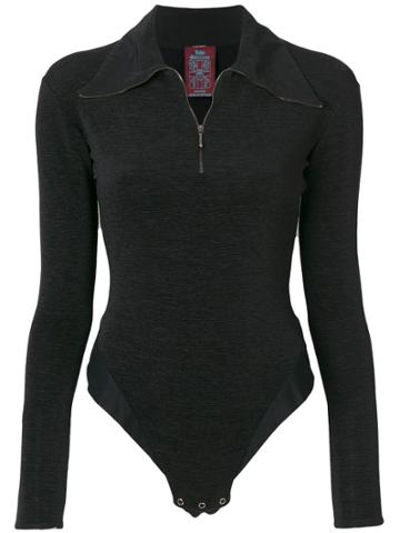 John Galliano Vintage Polo Zipped Bodysuit - Black
