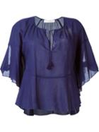 See By Chloé Tied Neckline Blouse, Women's, Size: 36, Pink/purple, Cotton