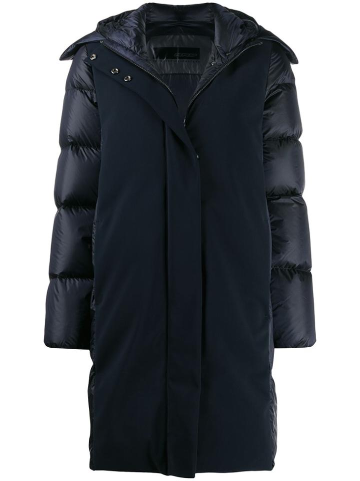 Rrd Feather Down Hooded Coat - Blue