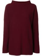 Daniela Gregis Slouchy Boat Neck Sweater - Red