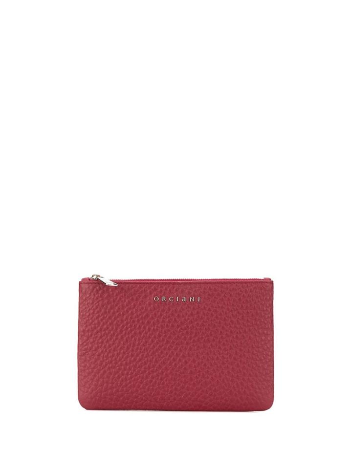 Orciani Zip-top Wallet - Red