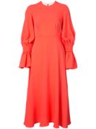 Roksanda Ruched Cuff Dress - Pink & Purple