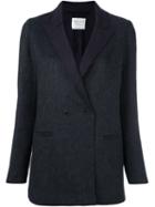 Forte Forte Double Breasted Blazer, Women's, Size: 1, Grey, Cupro/viscose/alpaca/polyimide