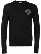 Versace Jeans Embroidered Patch Sweater - Black