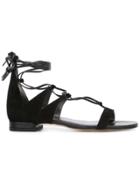 Stuart Weitzman Lace-up Sandals - Black