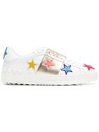 Valentino Star Embellished Sneakers - White