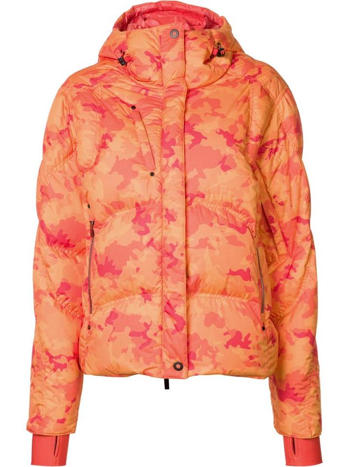 Kru Camouflage Hooded Jacket, Women's, Size: Xs, Yellow/orange, Polyester/feather Down