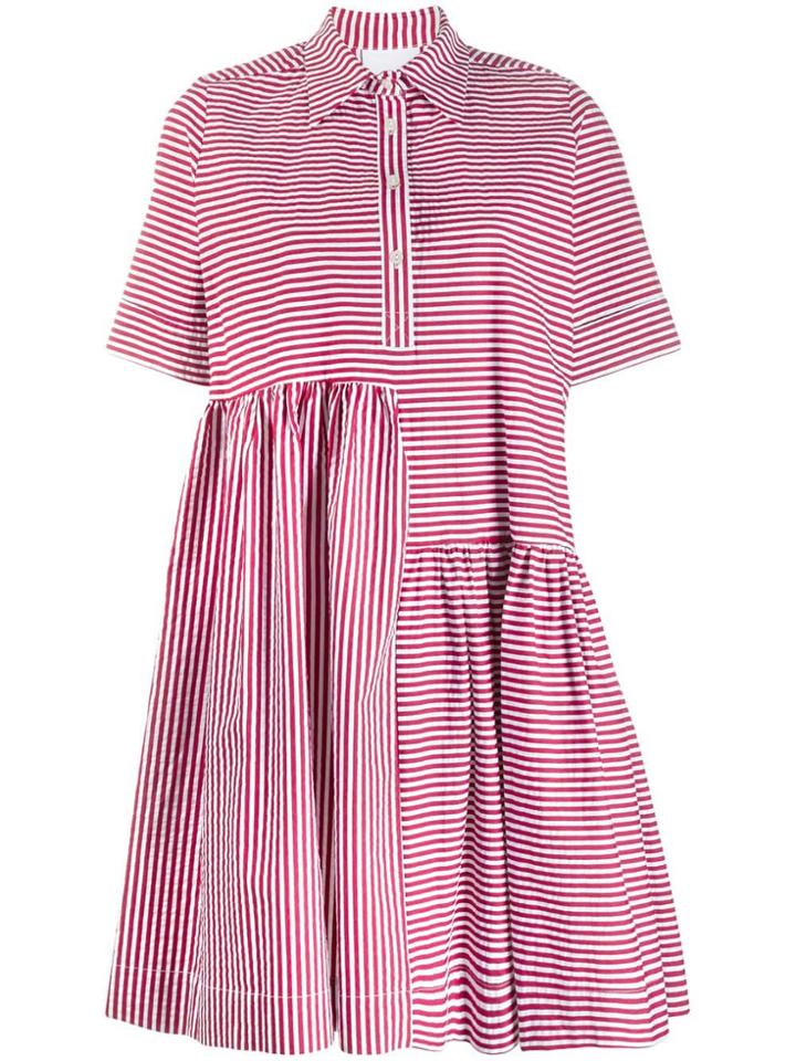 Gaelle Bonheur Striped T-shirt Dress - Red