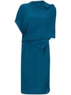 Humanoid - Draped Dress - Women - Silk - L, Blue, Silk