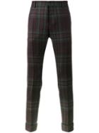 Valentino - Checked Slim-fit Trousers - Men - Cotton/viscose/virgin Wool - 48, Green, Cotton/viscose/virgin Wool