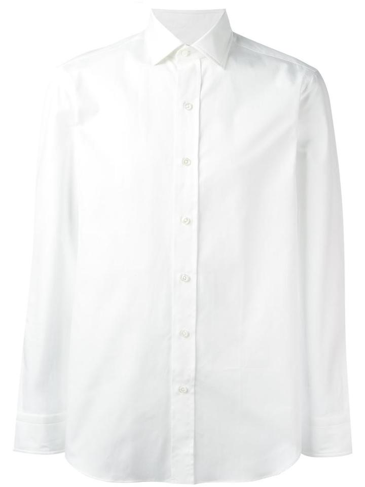 Salvatore Piccolo Sport Shirt, Men's, Size: 42, White, Cotton