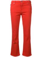 Love Moschino Cropped Flare Jeans - Red
