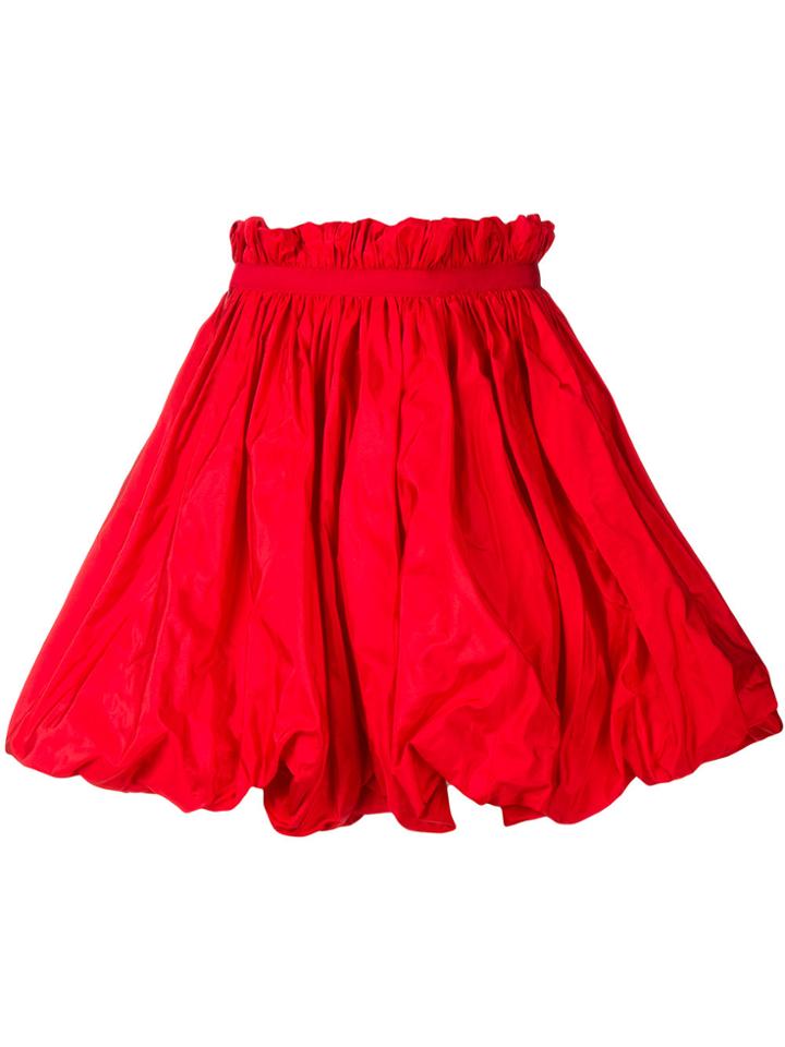 Alexander Mcqueen Bubble Hem Skirt - Red