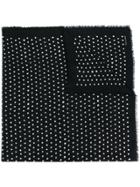 Saint Laurent Polka Dots Printed Scarf - Black