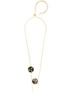 Marni Emebllished Disc Necklace - Green