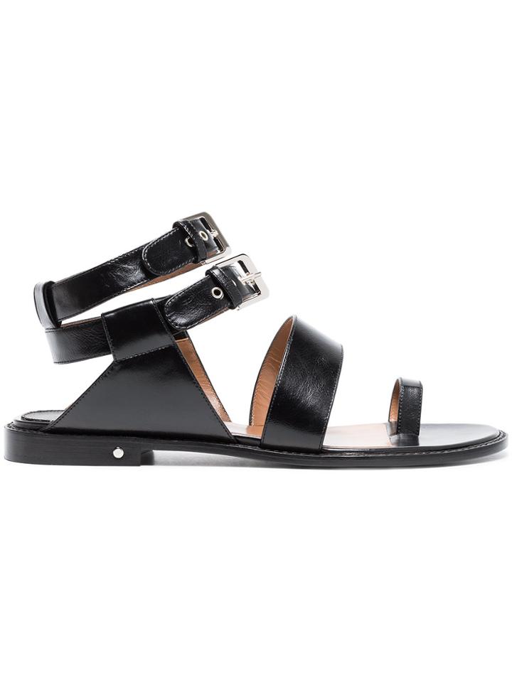 Laurence Dacade Black Ruiz Leather Sandals