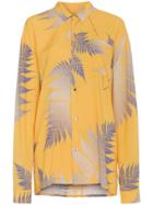 Double Rainbouu Palm Print Shirt - Yellow & Orange