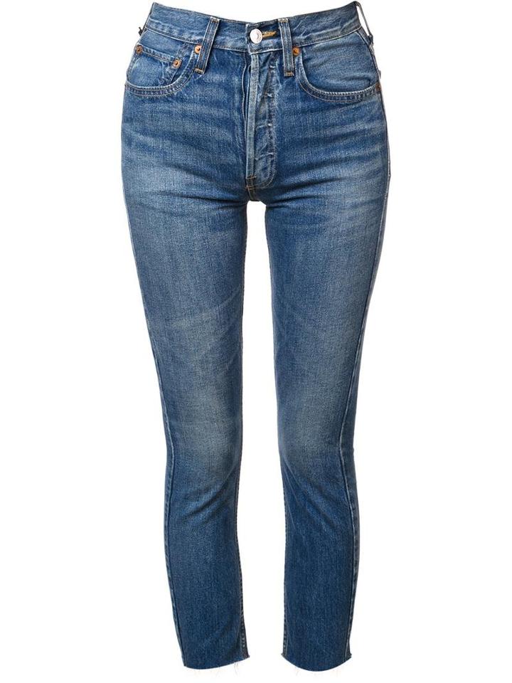 Re/done High-waisted Skinny Jeans, Women's, Size: 27, Blue, Cotton