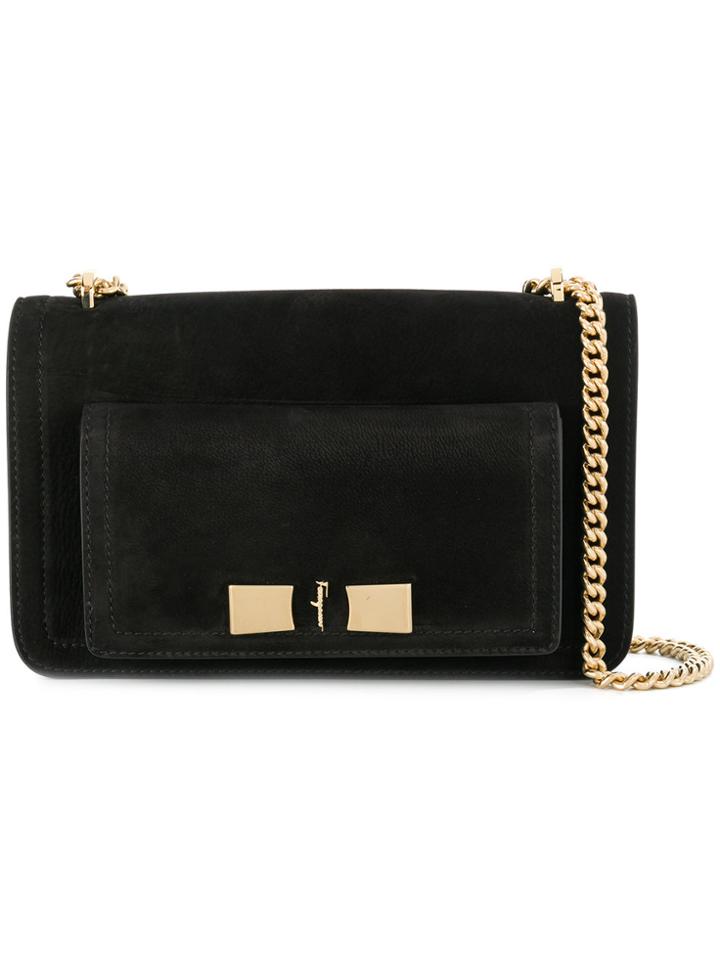 Salvatore Ferragamo Vara Essential Shoulder Bag - Black