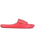 Kenzo Logo Embossed Pool Slides - Pink