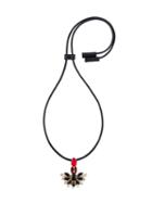 Marni Strass Necklace, Women's, Black, Glass/leather