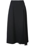 Carolina Herrera Pleat Front Skirt - Black