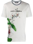 Dolce & Gabbana Orchid-print T-shirt - White