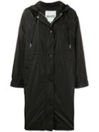 Kenzo Logo Hooded Raincoat - Black