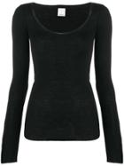 Pinko Stopped Neck Fitted Top - Black