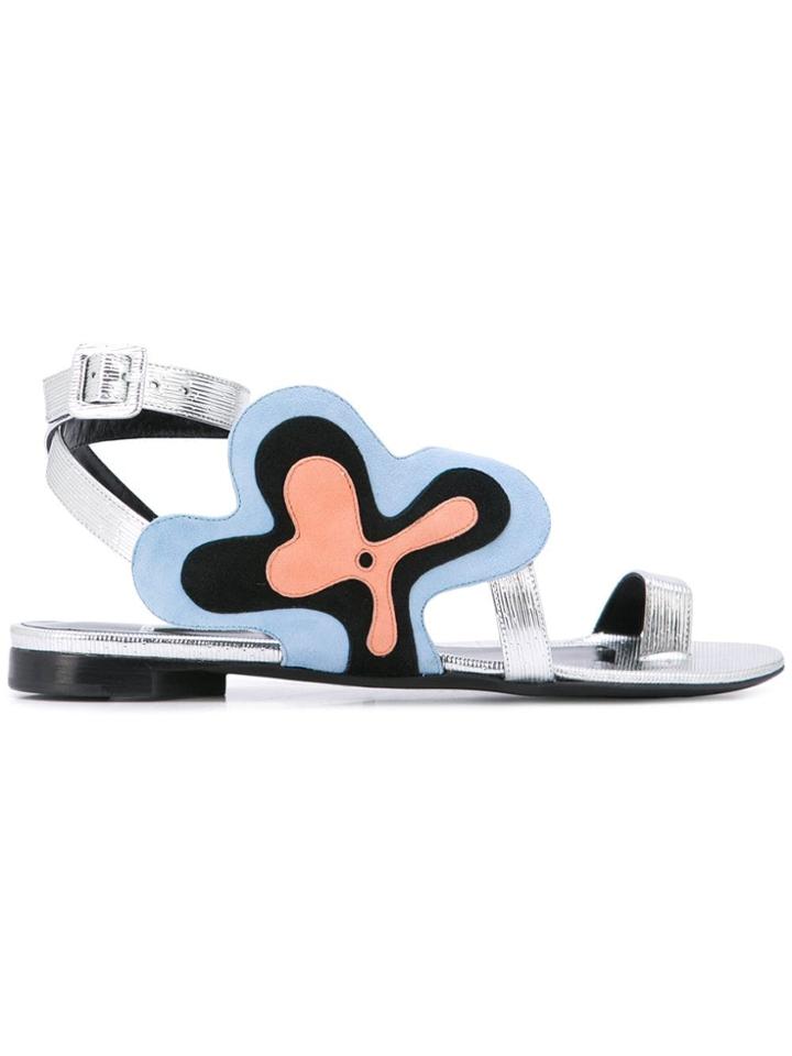 Pierre Hardy Bloom Sandals - Silver