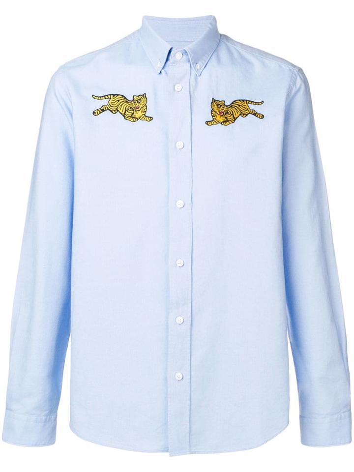 Kenzo Jumping Tiger Button-down Shirt - Blue