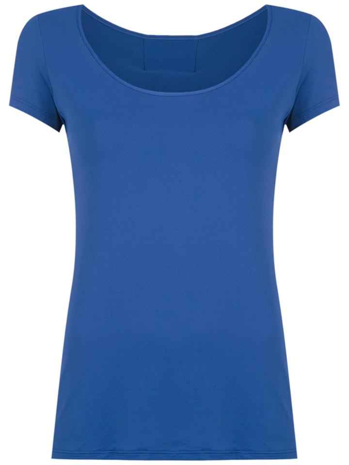Track & Field Cut Out Blouse - Blue