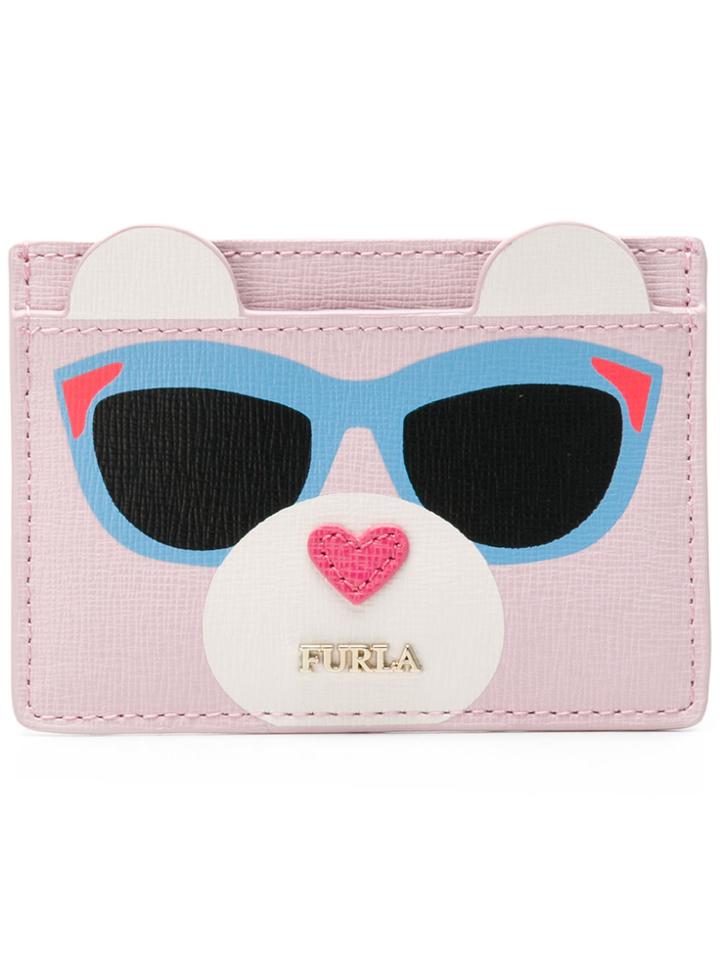 Furla Teddy Bear Cardholder Wallet - Pink & Purple
