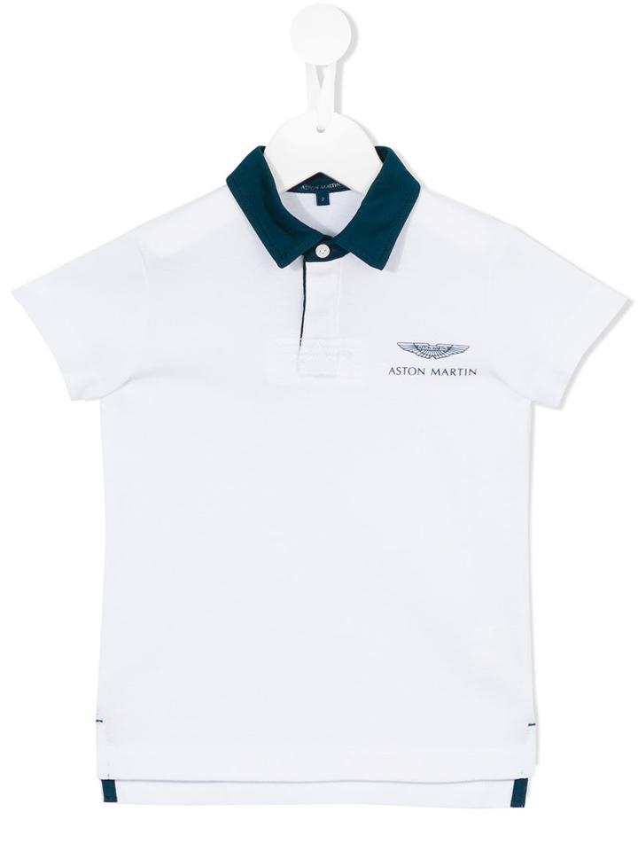 Aston Martin Kids - Contrast Collar Polo Shirt - Kids - Cotton - 36 Mth, White