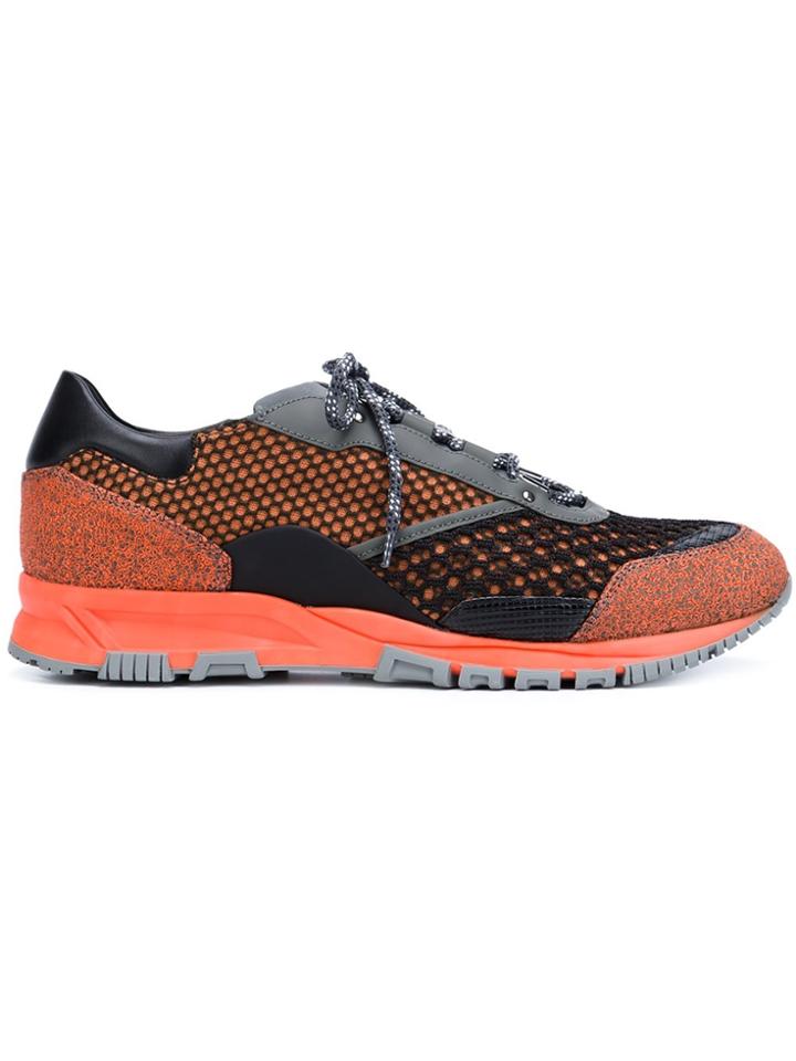 Lanvin Panelled Sneakers - Yellow & Orange