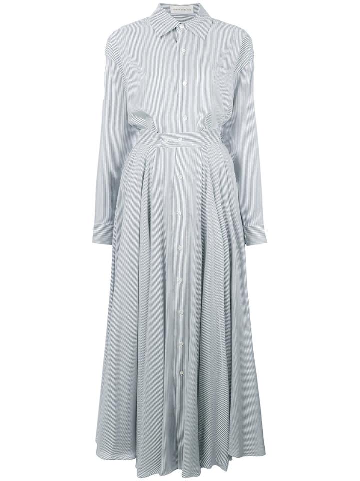 Faith Connexion Long Striped Poplin Dress - Blue