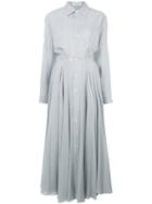 Faith Connexion Long Striped Poplin Dress - Blue