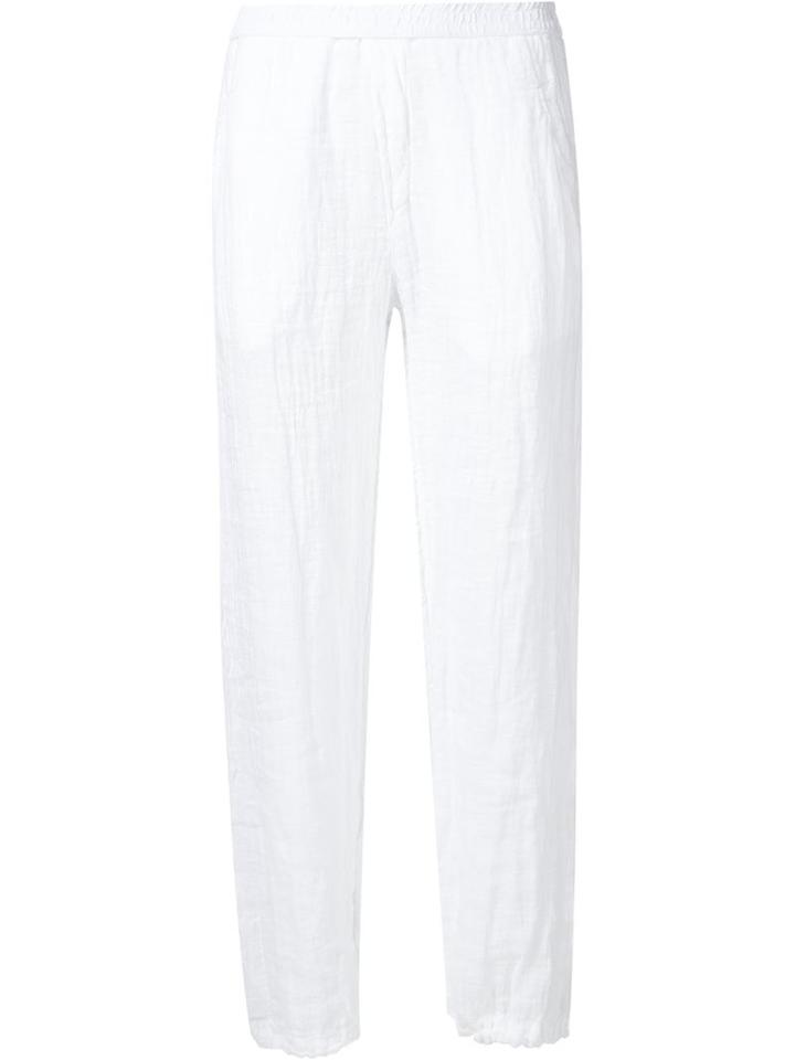Transit Wrinkled Trousers, Women's, Size: 2, White, Cotton