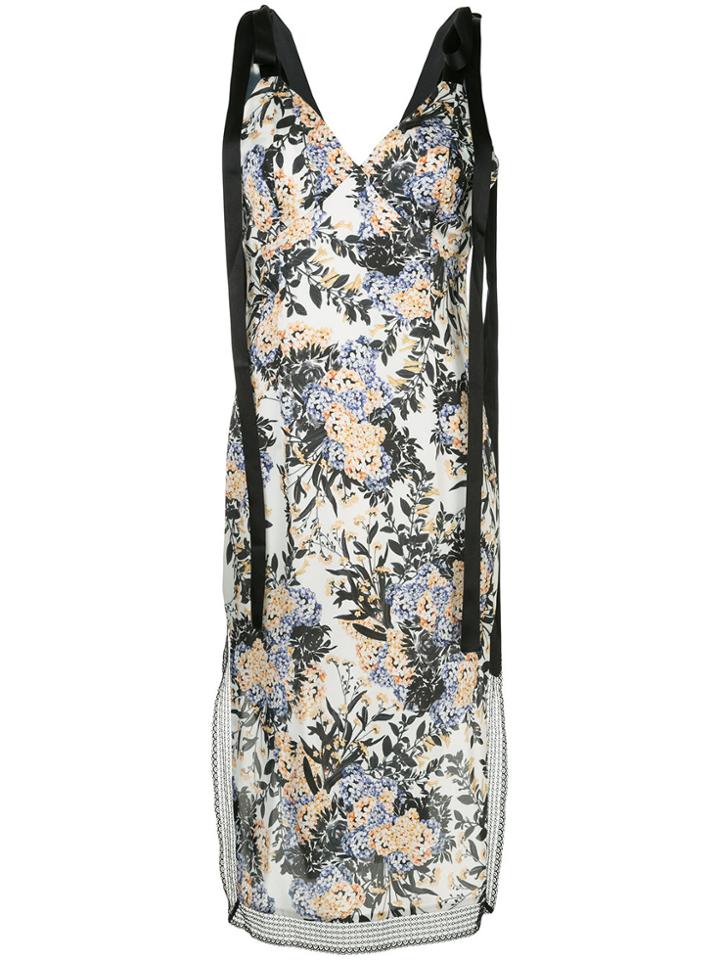 Goen.j Lace Trimmed Floral Dress - Multicolour