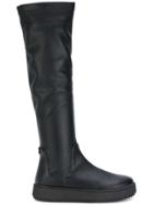 Twin-set Knee Length Platform Boots - Black