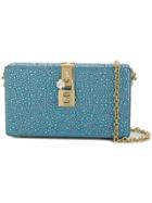 Dolce & Gabbana Box Rhinestone Embellished Clutch - Blue