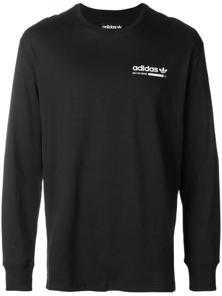 Adidas Longsleeved Logo Print T-shirt - Black